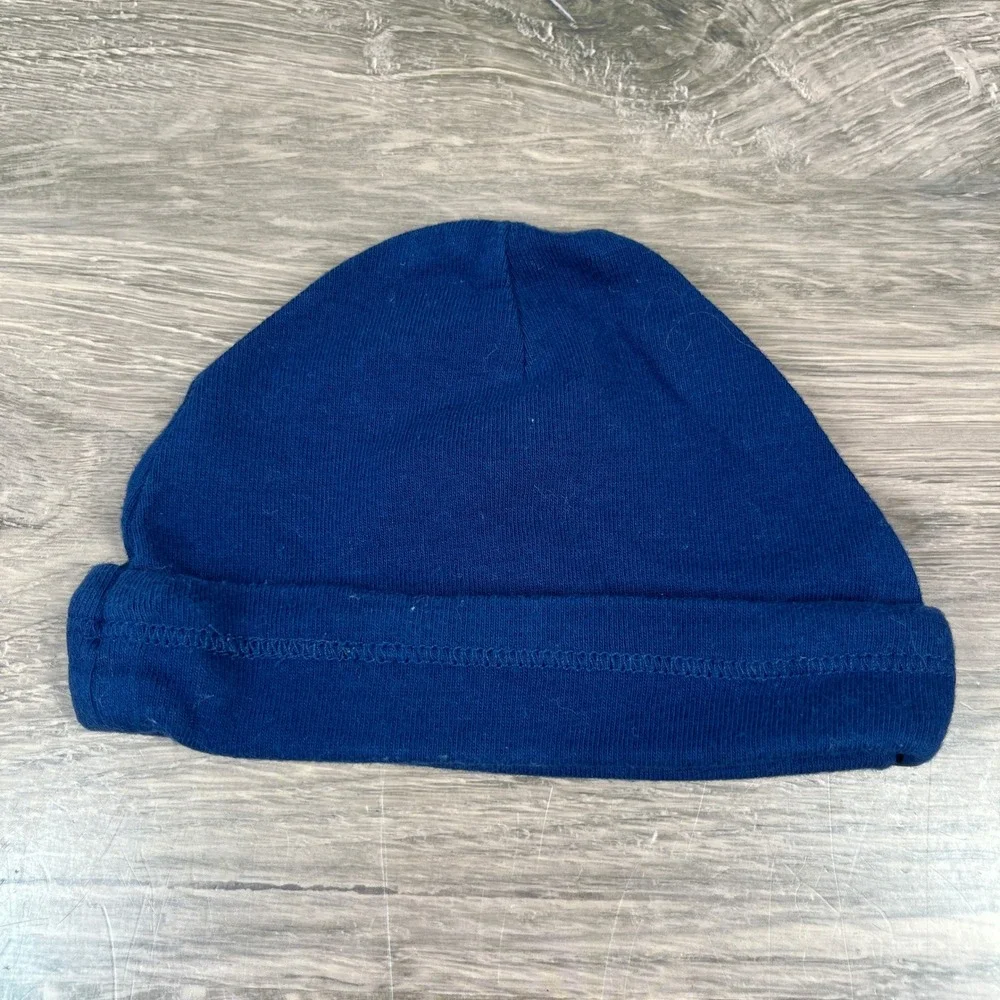Disney Carter's Gerber Beanie Lot Kids NB 0-6M Blue Gray Striped Baby Hat 3pk